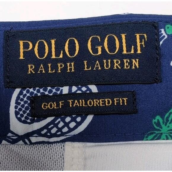 Polo Ralph Lauren Golf Shorts Mens 32 Blue Print Tailored Fit Built In Liner NWT - Picture 9 of 16